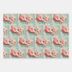 Guardian Angels Carrying A Child Ethereal Art Wrapping Paper Sheet