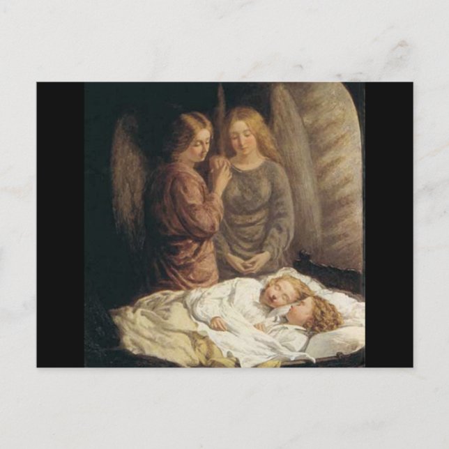 Guardian Angels Christmas Postcard (Front)
