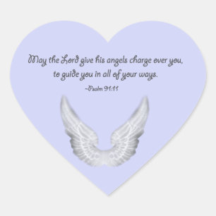 guardian angels heart sticker