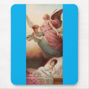Guardian angels with child mouse mat