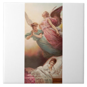 Guardian angels with child tile