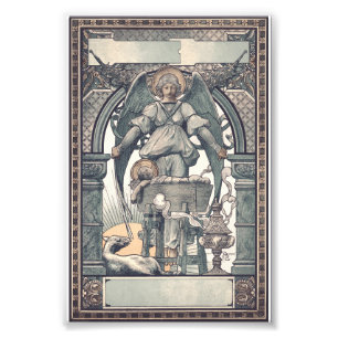 Guardian angels with Jesus child Photo Print