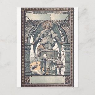 Guardian angels with Jesus child Postcard
