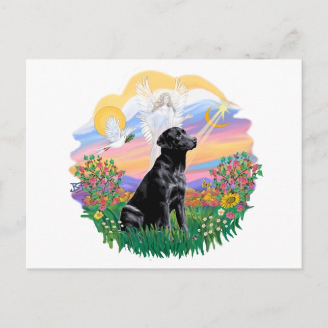 Guardian - Black Labrador Retriever Postcard (Front)