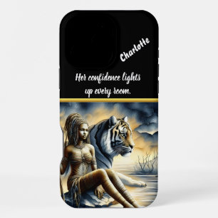 Guardian by the river with a tiger iPhone 16 pro max case
