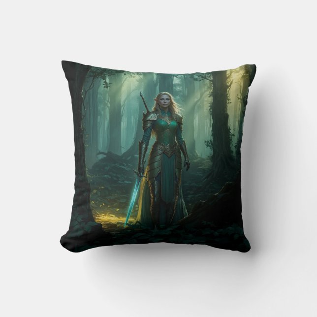 Guardian Elf of the Enchanted Realm Cushion (Front)