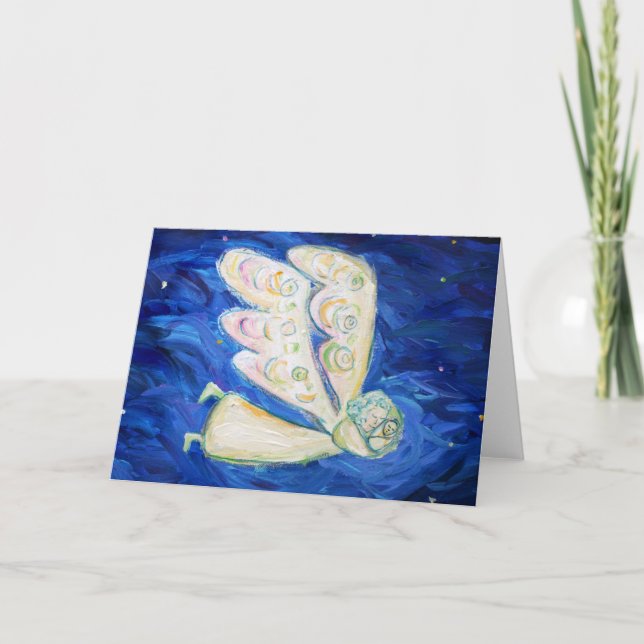 Guardian Light Angel Baby Note or Greeting Card (Front)