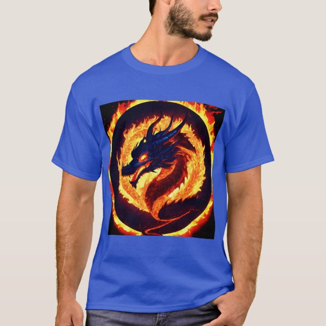 Guardian: Majestic Dragon Tattoo Design T-shirts  (Front)