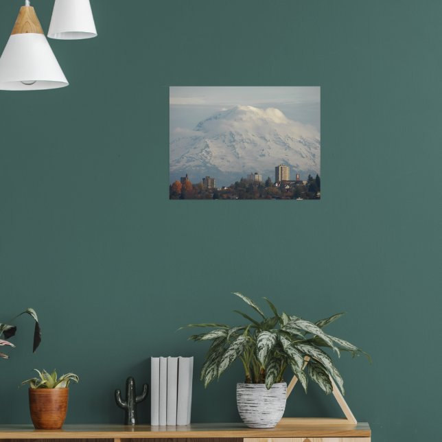 Guardian Mount Rainier Photographic Poster (Living Room 1)