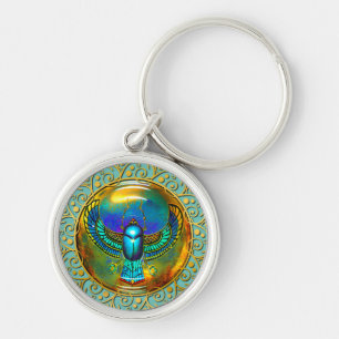 Guardian of Sun and Gold Circle Stylish Frame Key Ring