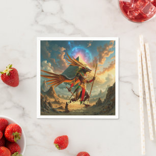 Guardian of the Celestial Gate – Anubis Napkin
