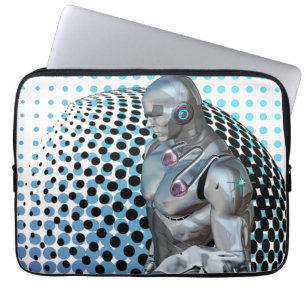Guardian of the Digital Realm Laptop Sleeve