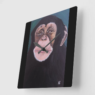 Guardian of the Forest Painting by Alfred Fox Square Wall Clock