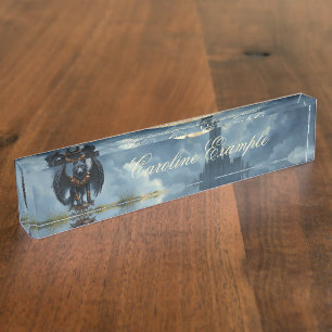 Guardian of the Moon – The Black Winged Wolf. Nameplate