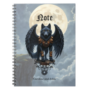 Guardian of the Moon – The Black Winged Wolf. Notebook