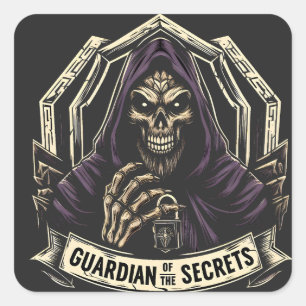 Guardian of the Secrets -  Sinister Crypt Keeper Square Sticker