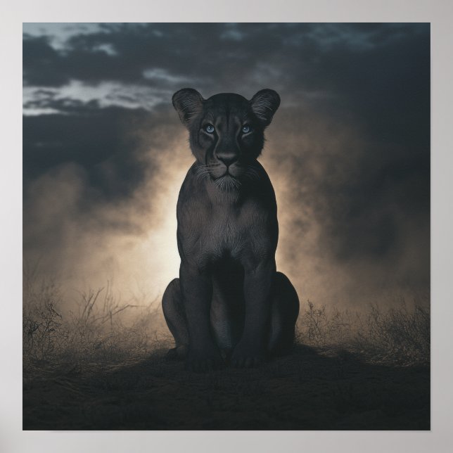 Guardian of the Shadows: The Majestic Lioness Poster (Front)