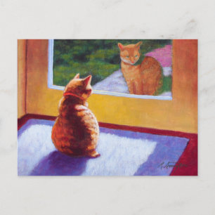 Guardian Orange Tabby Manx Postcard