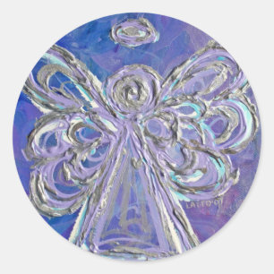 Guardian Purple Angel Art Custom Stickers