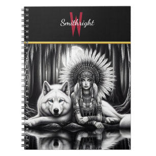 Guardian Spirit: Woman and Wolf Notebook