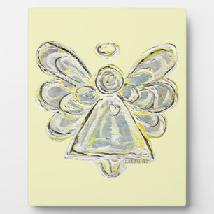 Guardian White Light Angel Painting Art Plaque