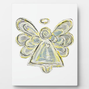 Guardian White Light Angel Painting Art Plaque