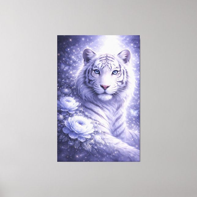 Guardian White Tiger – Silent Strength and Gentle  Canvas Print (Front)