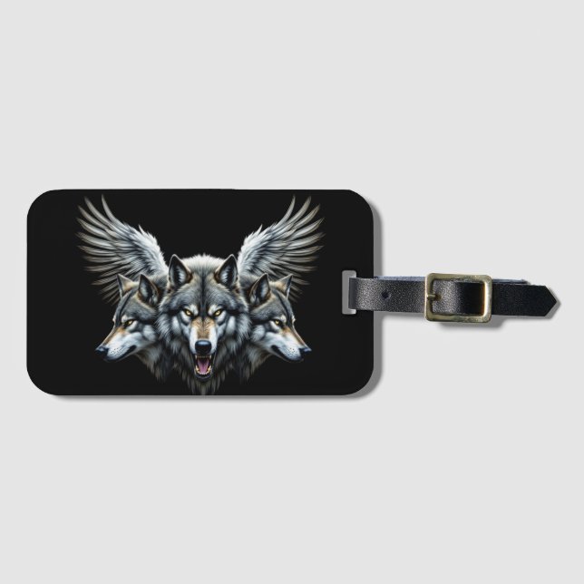 Guardian Wolves Luggage Tag (Front Horizontal)