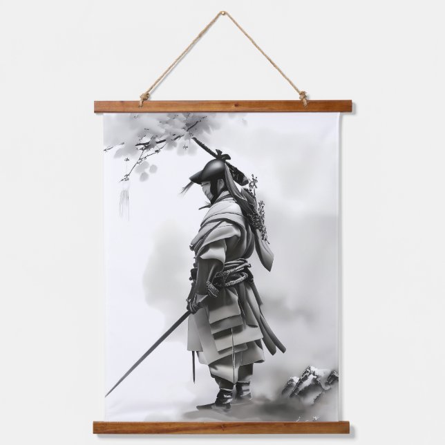 Guardians of Honour: The Stoic Samurai Hanging Tapestry (Front)