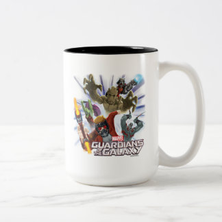 Guardians of the Galaxy Group Attack Two-Tone Coffee Mug