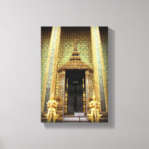Guardians Of The Golden Palace Thailand Photo Canvas Print