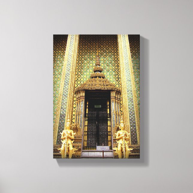 Guardians Of The Golden Palace Thailand Photo Canvas Print (Front)