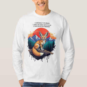 Guardians of the Horizon – Fennec Fox Desert Art T-Shirt