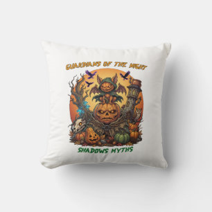 Guardians Of The Night Halloween Spooky Cushion
