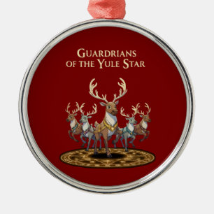 Guardians of the Yule Star Magical Fantasy Reinde Metal Tree Decoration