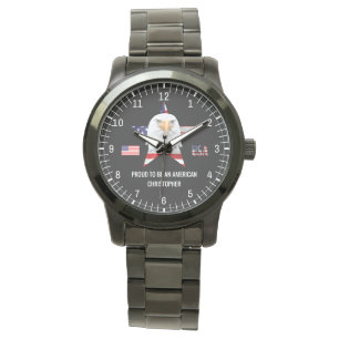 Guarding Eagle, The American Flag, Patriotic Watch