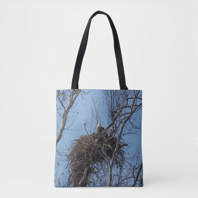 Guarding Eagle Tote Bag (Front)