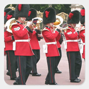 Guards Band,Buckingham Palace, London, England Square Sticker