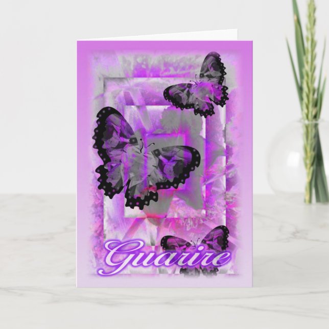 Guarire-Thank You Italian Butterfly Card -blank (Front)