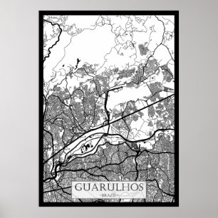 Guarulhos Brazil Map Poster