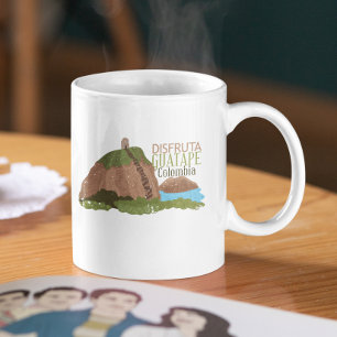 Guatape Colombia El Peñol Vintage Travel Coffee Mug