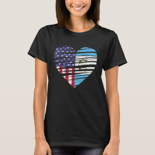 Guatemala American Grown Heart USA Patriot Heritag T-Shirt