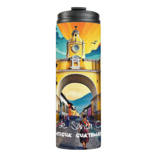 Guatemala Antigua Travel Vintage Retro Thermal Tumbler