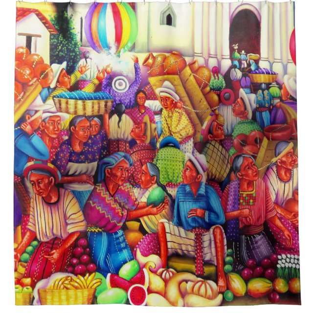 Guatemala Art Shower Curtain (Front)