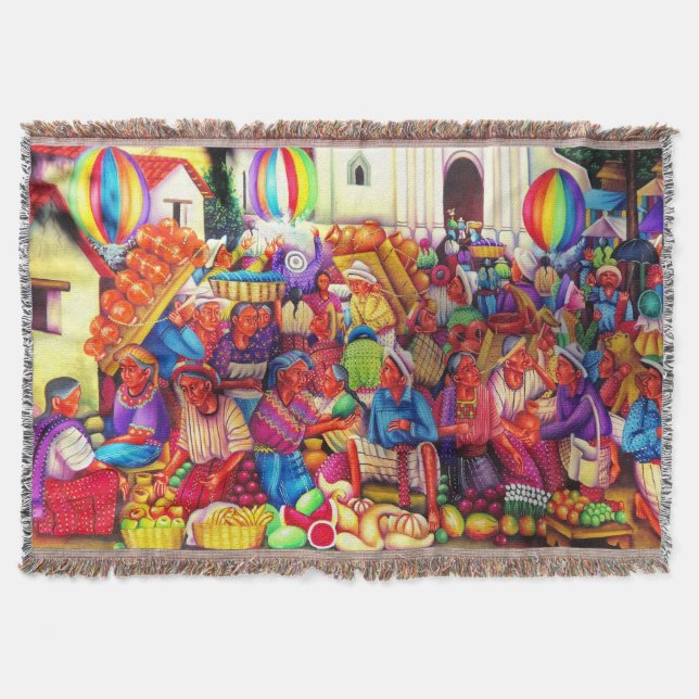 Guatemala Art Throw Blanket (Front)