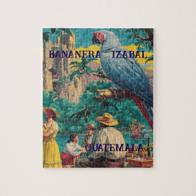 GUATEMALA, BANANERA IZABAL Retro poster Jigsaw Puzzle (Vertical)