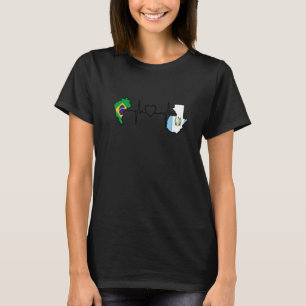 Guatemala Brazil Flag Guatemalan Brazilian Heartbe T-Shirt