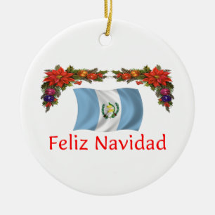 Guatemala Christmas Ceramic Tree Decoration