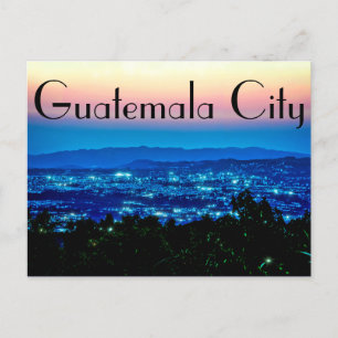 Guatemala City, Guatemala, Central America at dusk Postcard