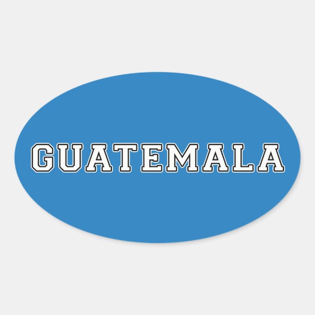 Guatemala City Guatemala Oval Sticker (Front)